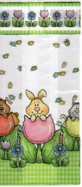 3 1/2 X 2 X 7 1/2 (HIDE N SEEK BUNNY) Clear Gusseted Bags (Qty 25) 3/4#